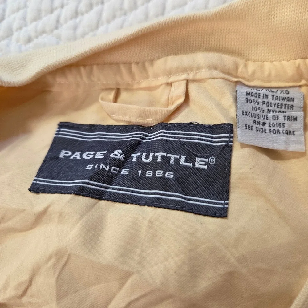 Page & Tuttle Mens XL St. Louis County Police V-Neck Windshirt Yellow Jacket